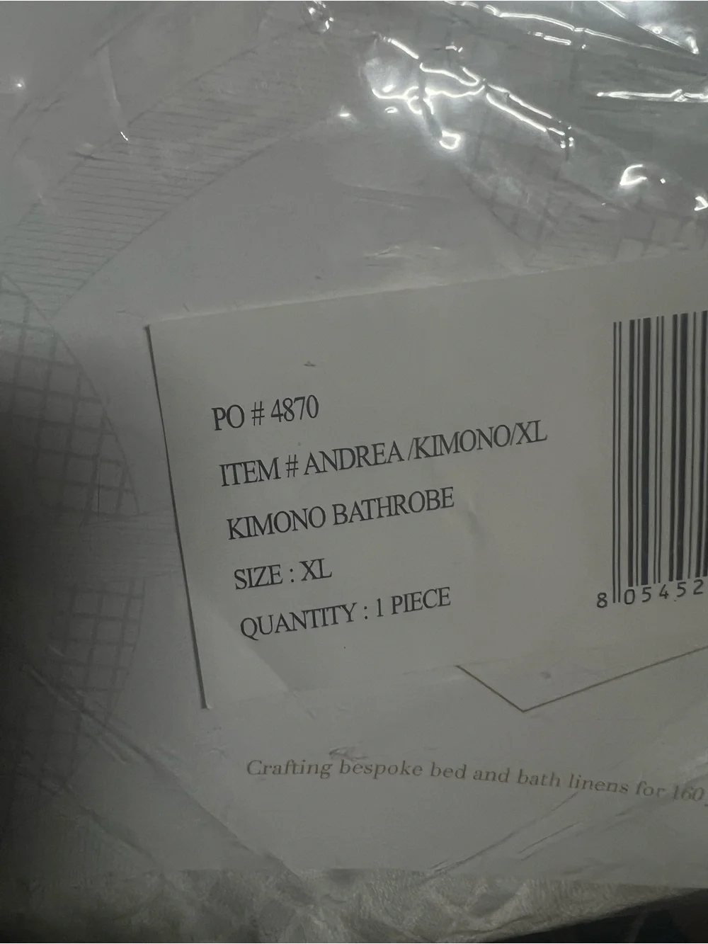FRETTE 1860 white bath robe LUXURY COLLECTION * ANDREA * KIMONO XL *NWT* new - Picture 3 of 5